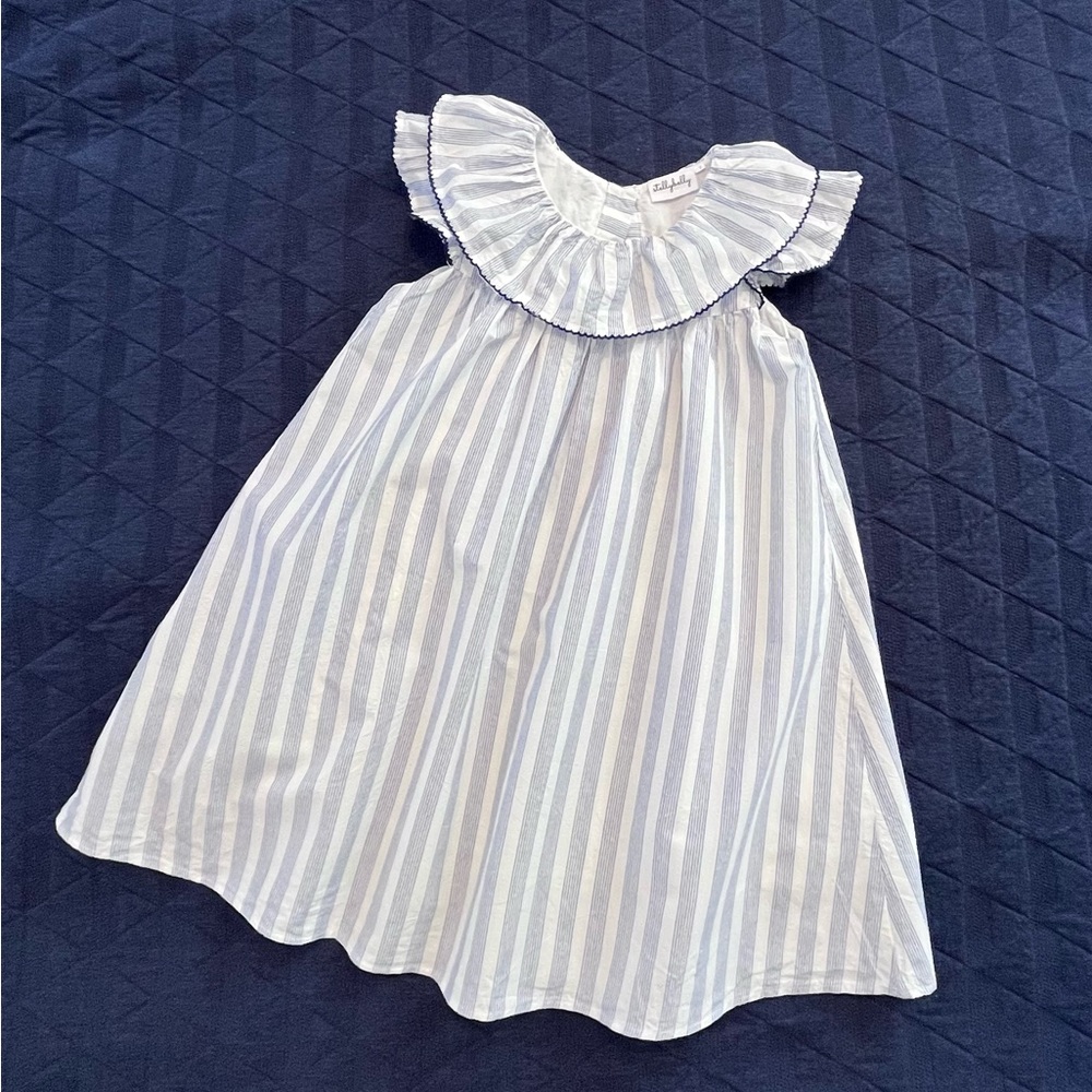 Stellybelly Blue and White Cotton Dress